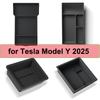 For New Model Y 2025 Center Control Armrest Storage Organizer Box Sunglasses Phone Holder Tray Car Interior Accessories