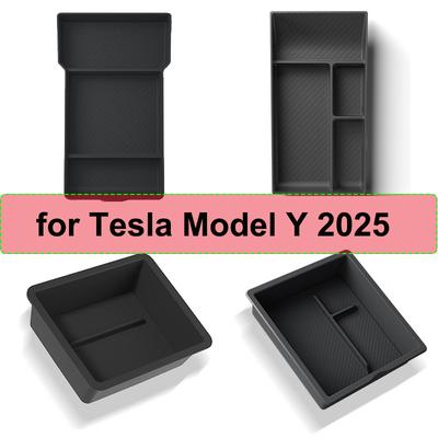 Voor Nieuw Model Y 2025 Centrale Console Armsteun Opberg Organizer Doos Zonnebril Telefoonhouder Lade Auto Interieur Accessoires