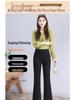Women's High-Waist Black Flared Pants - Slim Spring/Autumn Style (2025) for Petite Sizes