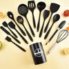 12pcs Heat Resistant Non-Stick Cookware Set Silicone Baking Shovel Soup Spoon  Kitchen Use