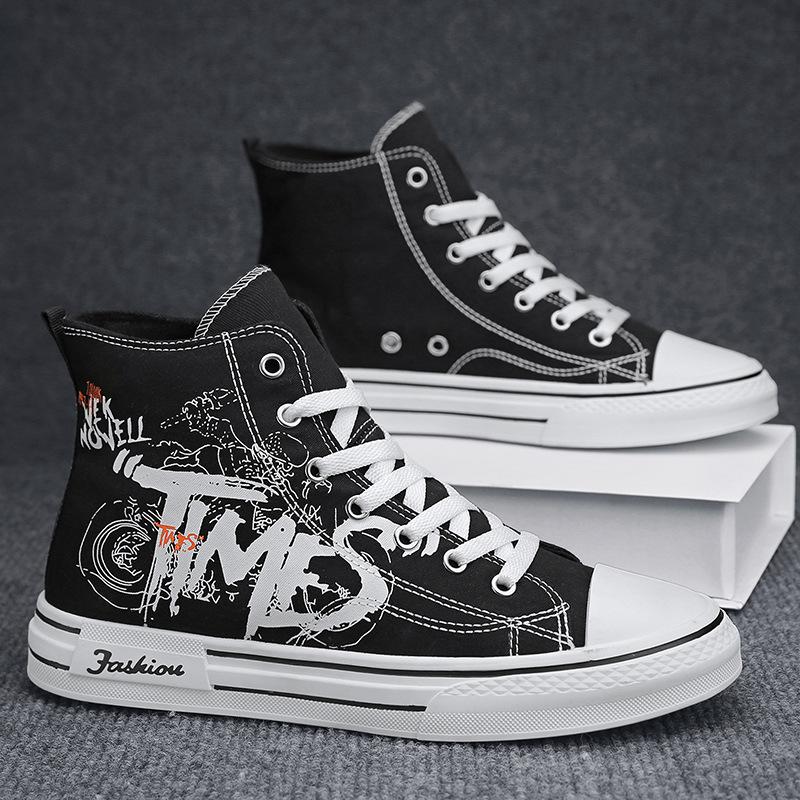 Fashion Men Casual Shoes High Top Canvas Shoes for Men Lace Up New Fashion Platform Tenis Men's Sneakers Male Vulcanize Shoes
