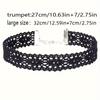6Pcs/set Gothic Tattoo Black Lace Leather Velvet Collier 90S Punk Style Choker Necklaces Women Collar Femme Chocker Jewellery