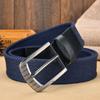 Tooling Canvas Cowhide Belt Belt, Casual Belt Green Belt Braided Pin Buckle