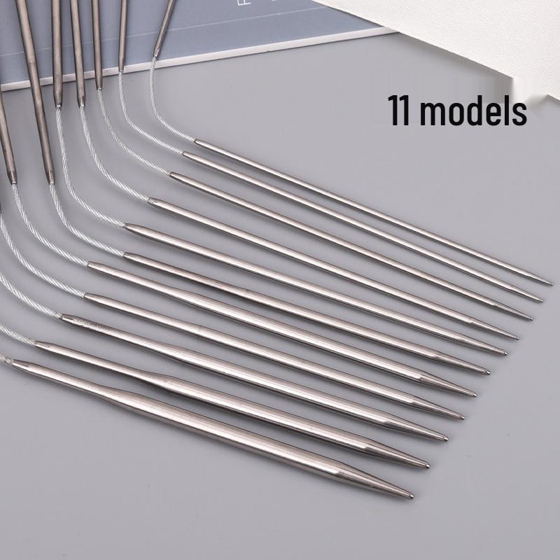 23cm Kurze Rundstricknadeln - Edelstahl für handgemachte Schal- & Sockenprojekte