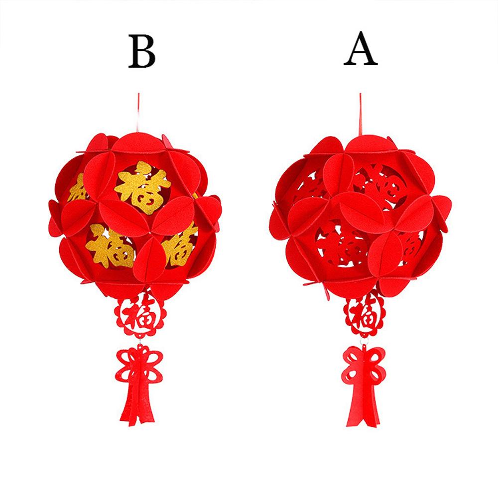 Celebration Chinese Fu letter Pendant Red Lantern Ornament New Year Decoration Festival Lantern