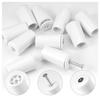 8 Stück 40mm Weißes Kunststoff-Rollladen-Stopperset Mit Schrauben Verhindert Übermäßiges Gleiten Für Fensterladen-Hardware-Zubehör