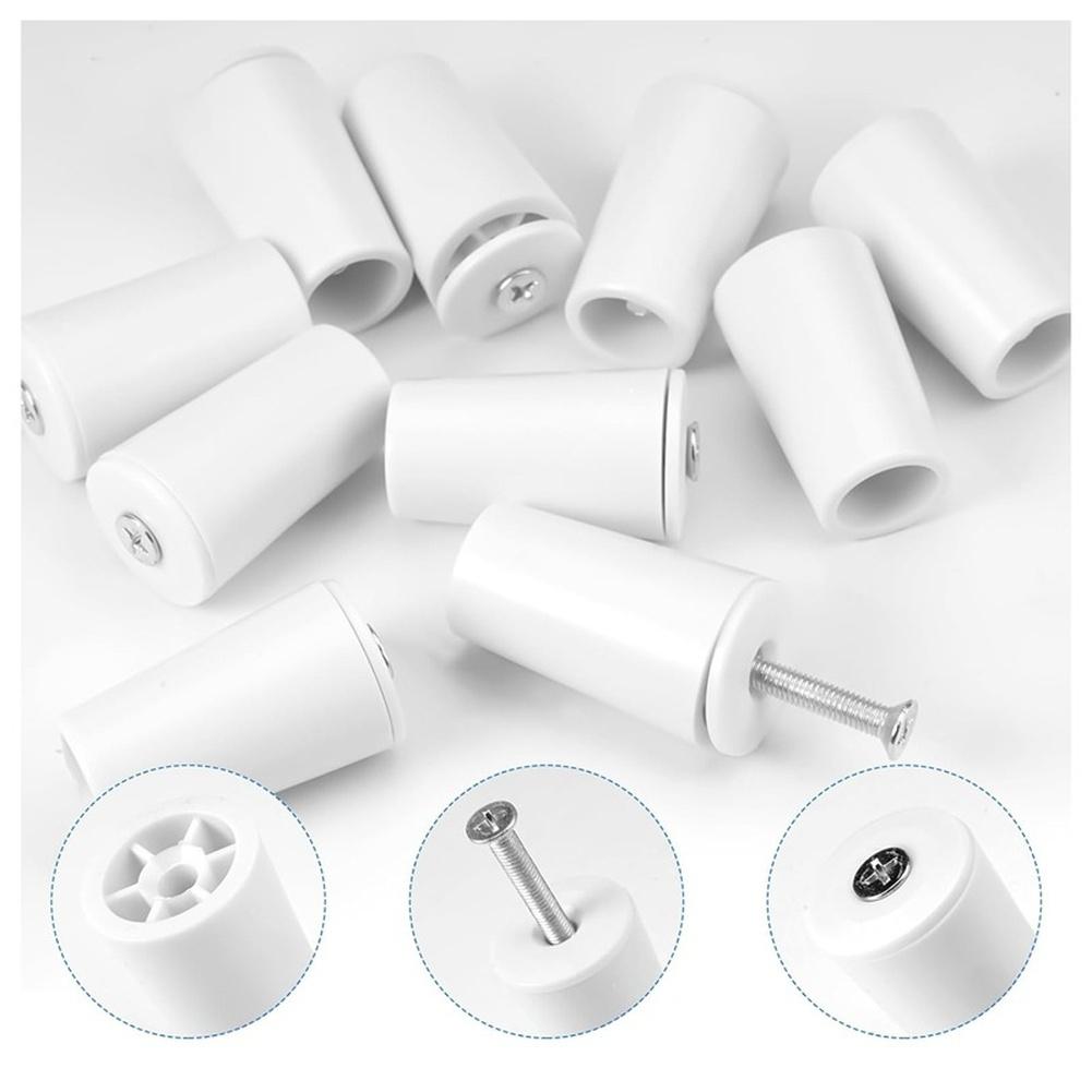 8 Stück 40mm Weißes Kunststoff-Rollladen-Stopperset Mit Schrauben Verhindert Übermäßiges Gleiten Für Fensterladen-Hardware-Zubehör