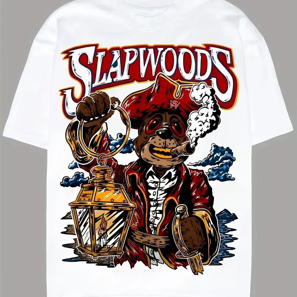 

2025 Cartoon Animal Pattern Sports T-shirt Men s Casual Street Style Stretch Round Neck Tee Shirt for Summer Tops 4XL