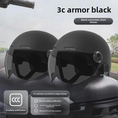 Casco per bici elettrica leggero certificato 3C per uomo e donna - Protezione solare estiva, Mezzo casco