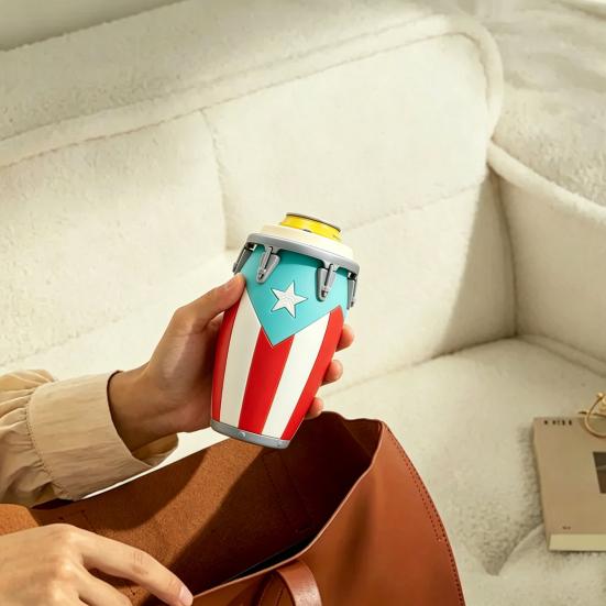 Conga Style Soda Can Holder 3D Printed Classic Drum Shape Flag Pattern 12Oz Standard Cola Beverage Beer Can Holder