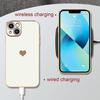 Coque Pour iPhone 13 Pro (6,1") Blanc Lot 2 Verres Trempés Galvanisé Or Luxe TPU Motif coeur Anti-Rayure Amour-Mignon