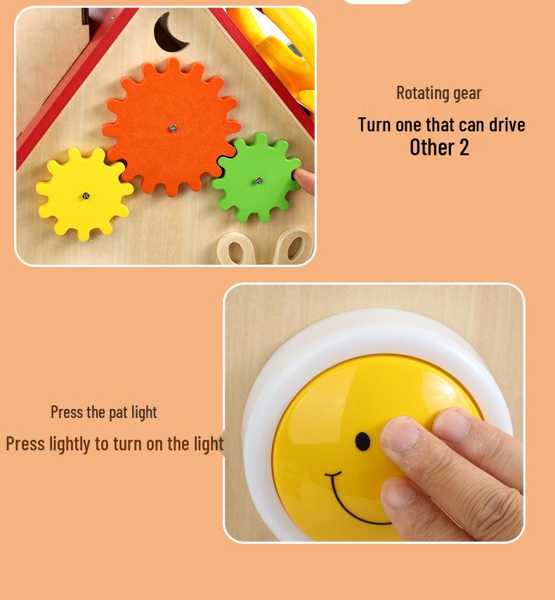 Montessori Wooden Busy House: Educational Cognitive Development Toy for Infants & Toddlers