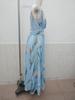 2026 Tulip Print Sleeveless V-Neck Long Evening Dress for Women