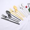 Blue Gold Mirror Dinnerware Cutlery Set Stainless Steel Tableware Set Home Knife Fork Coffee Spoon Flatware Silverware Set