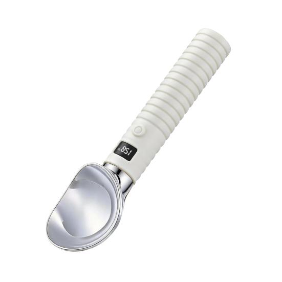 Electric Heated Ice Cream Scoop with Digital Display, Electric Ice Cream Scooper, Rechargeable Auto Melting Scoop for Hard Ice Cream Gelato белый