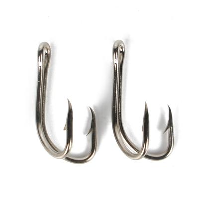 Doppelhaken aus Metall zum Angeln von Fischen, lange, stachelige Haken für Teich, See, Fluss