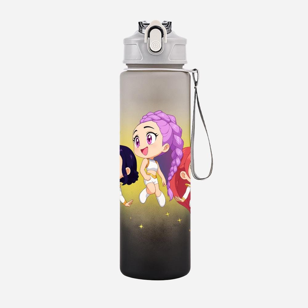 Cartoon K-Pop Dämonenjäger Bedruckte 750 ml Wasserflasche Große Kapazität Trinkbecher Tragbarer Outdoor-Sport Wasserbecher Kindergeschenk