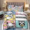 Bed Three-Piece Set 3D Digital Printing Pacha Dog Quilt Cover Sheet Person Dormitory Three-Piece Set