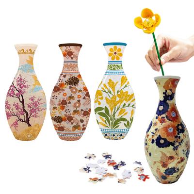 3D Puzzle Vase Erwachsene DIY Blumen-Puzzle Vase 160 Puzzleteile Vase Kunst-Puzzle mit Blumenthema Geschenk zur Einweihung Heimdekoration