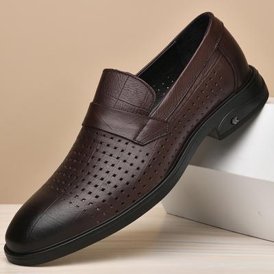 Men Genuine Leather Shoes Soft Anti-slip Rubber Loafers Luxury Brand Man Casual Flat Breathable Business Shoes Classic Moccasins