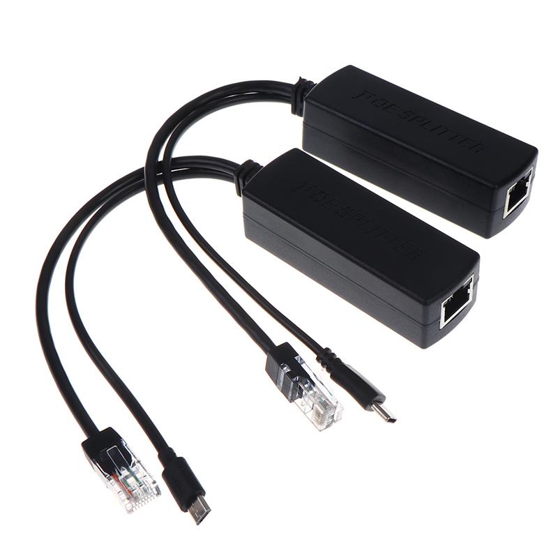 Dc48V To 5V Micro Usb Poe Splitter Poe Connectors Adapter Cable Splitter Ip Camera Power Supply Module Ethernet 100M
