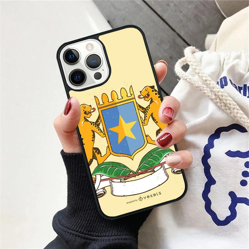 Somalia Flag Coat of Arms Phone Case For iPhone 17 Air 15 16 Cover 11 13 14 Pro Max 12 Plus Max Fundas
