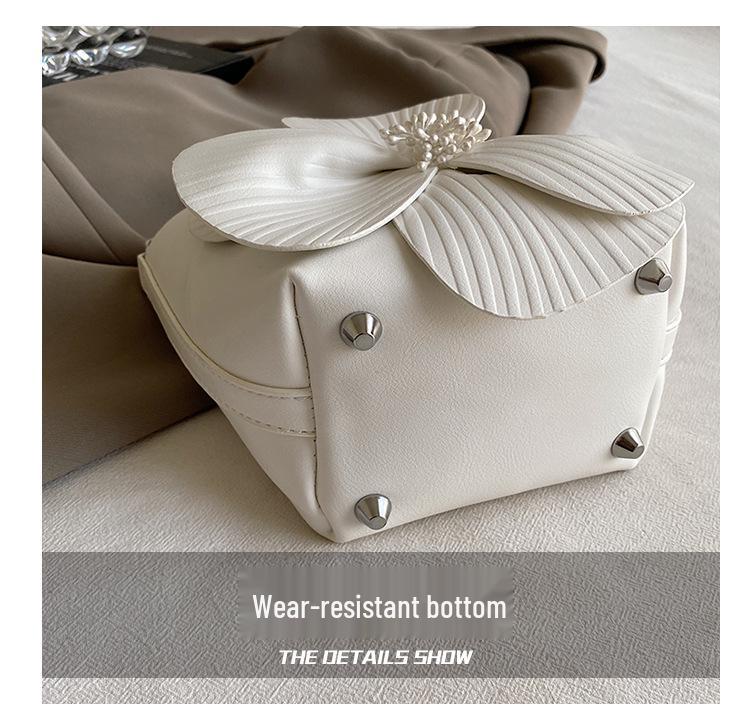 2025 Petal Bucket Bag: 3D Camellia Woven Handbag & Crossbody, Socialite Style