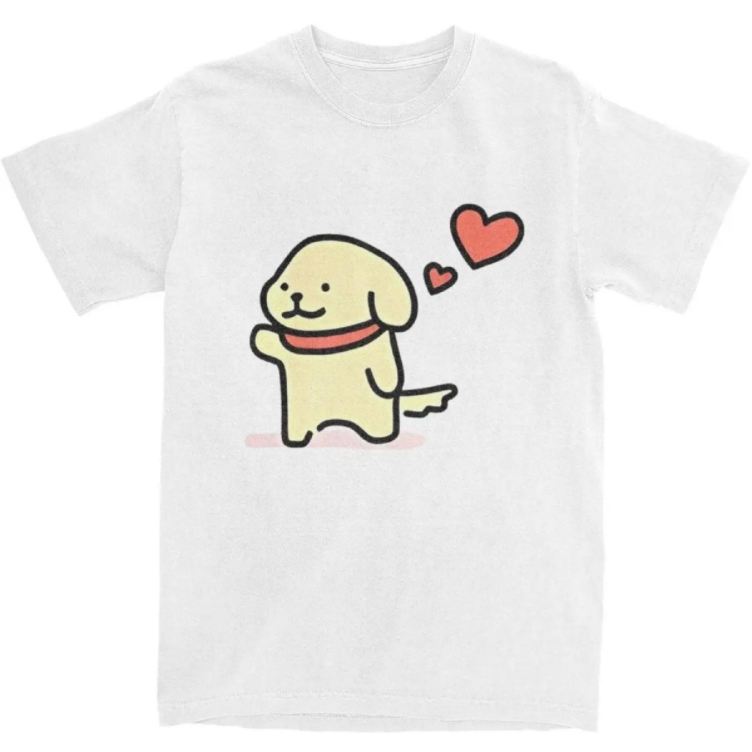Maltese Golden Retriever T-Shirt Summer I Love You Y2K Casual T-Shirts 100% Cotton Popular Tshirt S