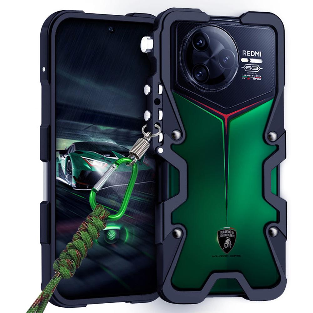 Pro Xiaomi Redmi K80 Pro 5G/Poco F7 Ultra 5G Nárazník Pouzdro Hliníková Slitina Kovový Kryt na Telefon se Šňůrkou