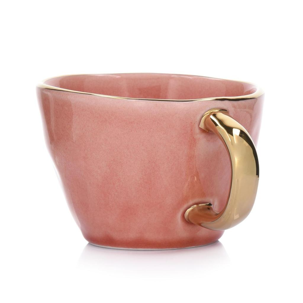 Stoneware Mug Salmon with Accent Siren DUKA