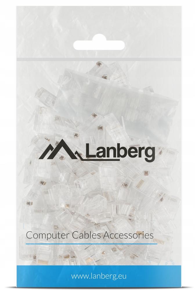 Wtyk sieciowy Lanberg PLU-6000EZ RJ-45 8P8C kat. 6 UTP przelotowy 100 sztuk