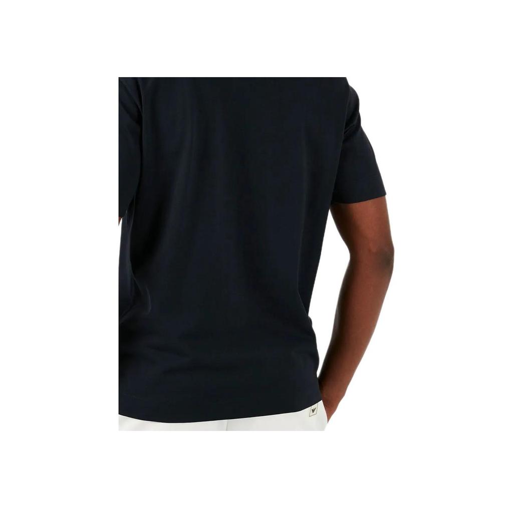 Emporio Armani Letter Round Neck Short Sleeve T-Shirt Men Tops Navy-Blue 3D1TH3-1JOCZ-09Q8