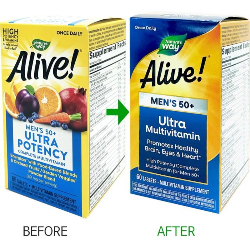 Natures Way Natures Way Once Daily Alive Men's 50+ Ultra Multivitamin 60 Tabs (2)
