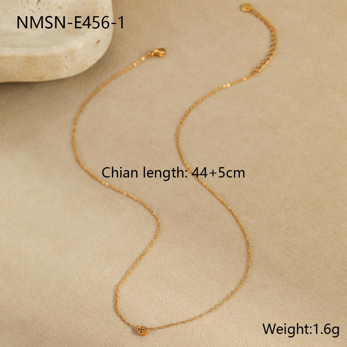 GEMCHIC Women s Stainless Steel Rose Flower Pendant Necklace Earring Bracelet Set Minimalist Elegant Jewelry Set