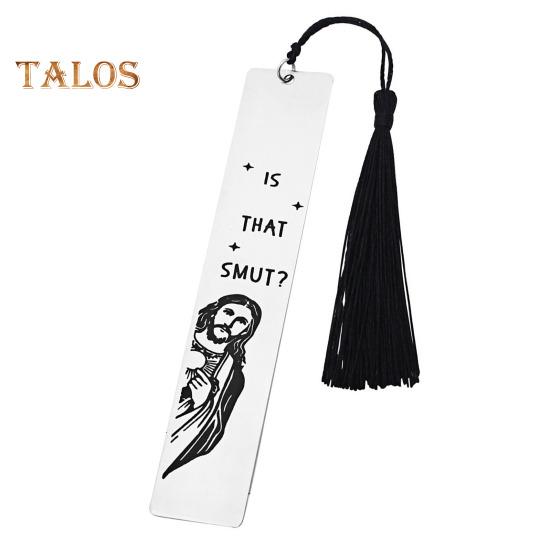 Roligt bokmärke med tofs Slät Rostfri Korrosionsbeständig Scrapbook-sidmarkör Bokmärke