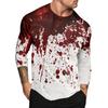 Halloween Print Raglan Sleeve Men's Long Sleeve Top