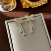 „Cercei eleganti cu perle cu ace de argint – Design de lux și lumină de nișă pentru doamnele elegante”