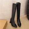 High Heels Long Boots Women's Elegant Knee High Pointed Toe Shoes  Fashion Pumps Chelsea Boots New Luxury Dress Mujer Botas