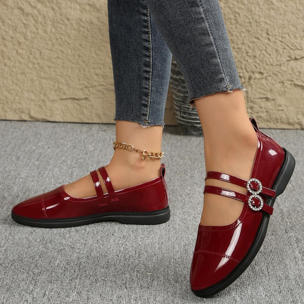 Flat Mary Jane Shoes 22 New Retro Gentle Style Round Toe Slipper Buckle Strap Soft Sole Shoes