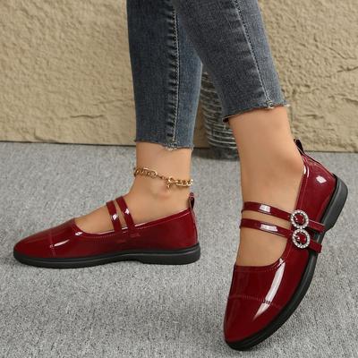 Flat Mary Jane Shoes 22 New Retro Gentle Style Round Toe Slipper Buckle Strap Soft Sole Shoes