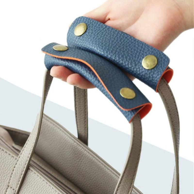 Soft Leather Handbag Handle Wrapped Luggage Luggage Grip Protector Shoulder Bag With Anti-Scuff Padded Lid Bag Accessories