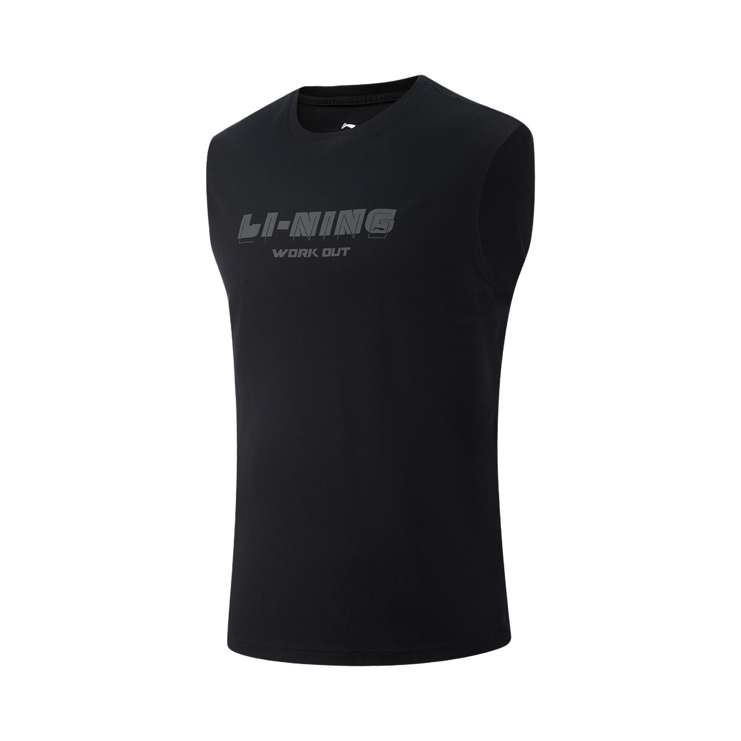 Li-Ning Antibacterial Quick-Dry Cool Loose Round Neck Logo Tank Top Men tops AVSV131-4 L