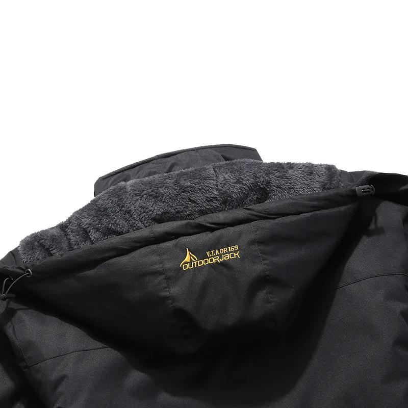 Thickened Fleece Windproof Outdoor Climbing Jacket for Couples Breathable Warm Cotton Coat Large Size Outdoor Clothing