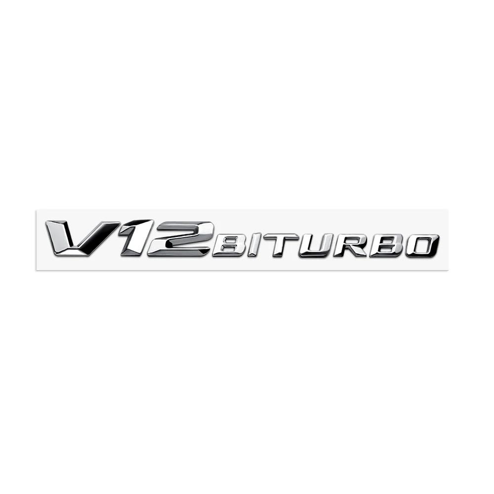 New 80% ABS BITURBO 4Matic Turbo Car Trunk Sticker Emblem For Mercedes Benz W108 W124 W126 W140 W168 W169 W176 W177 W190 W201 W