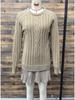2025 Women's Sweet Cable Knit Chiffon Patchwork Mini Dress