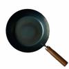 28cm Iron Frying Pan with Wooden Handle, Made In Japan, Induction Compatible, Lightweight, No Seasoning Required, Perfect for Outdoor Activities and C