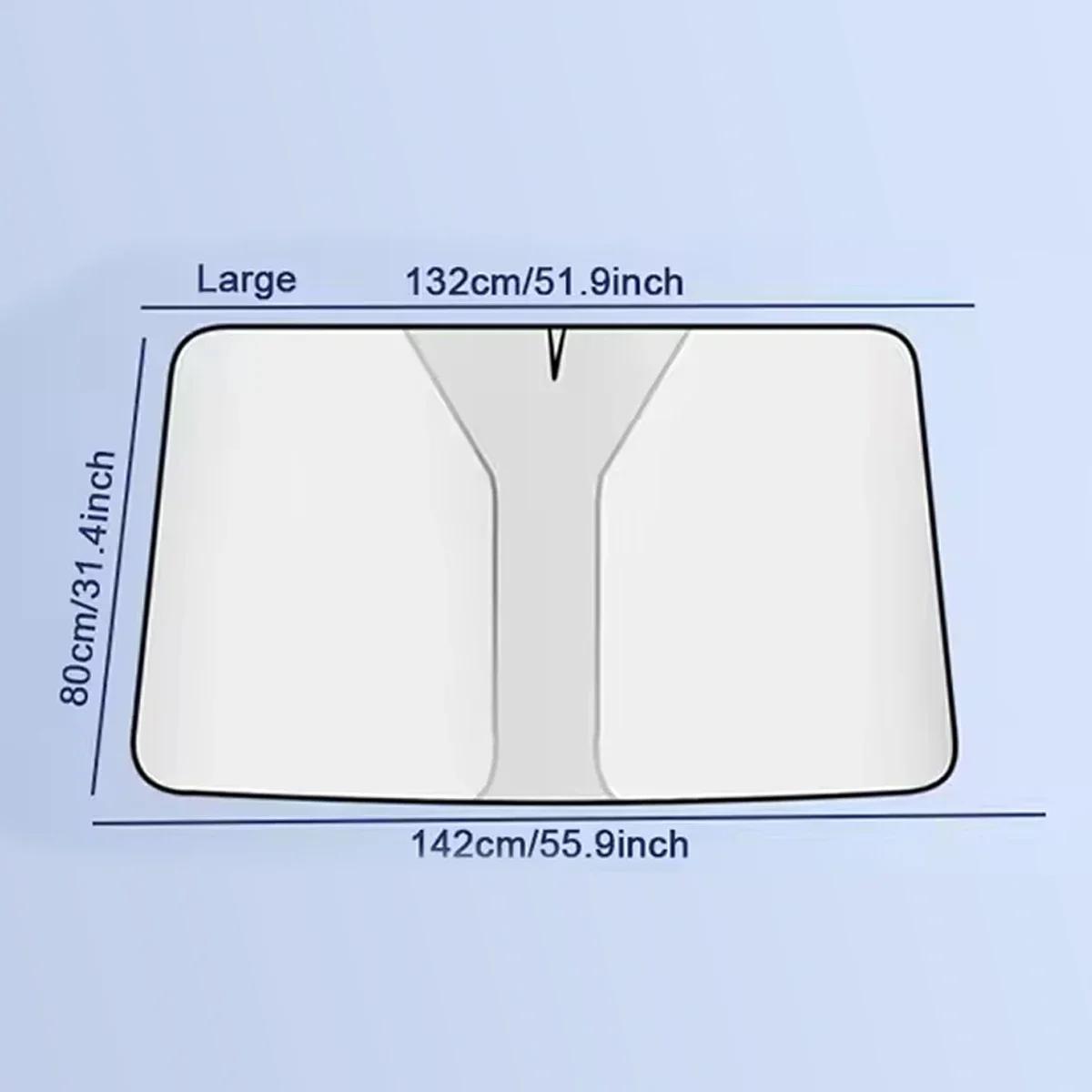 Folding Car Sun Shade Front Window UV Reflective Sunahades Auto Summer Cooling Sun Visor Car Sunscreen Blocks Auto Sun Shade