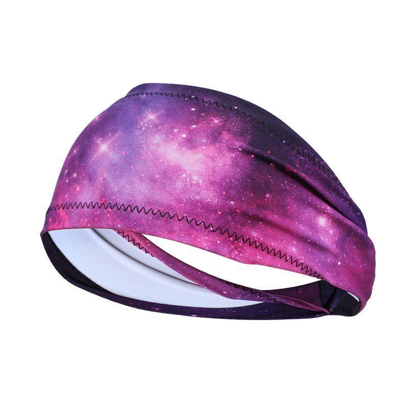 

In Stock Exercise Hair Band Antiperspirant Headscarf Outdoor Running Guide Sweat Headband Fashion Yoga Headband Fitness Cycling Headscarf Starry Sky One size