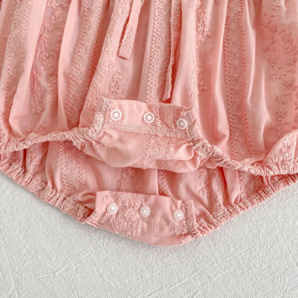 Spring & Autumn Baby Girls' Long Sleeve Footed Romper Bodysuit
