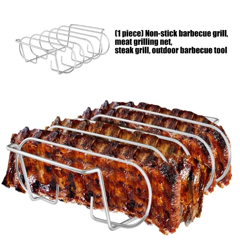 Stainless Steel Nonstick Grilling Grate For Steak Fish And Vegetables Rib Rack For Outdoor Camping And Backyard Cooking